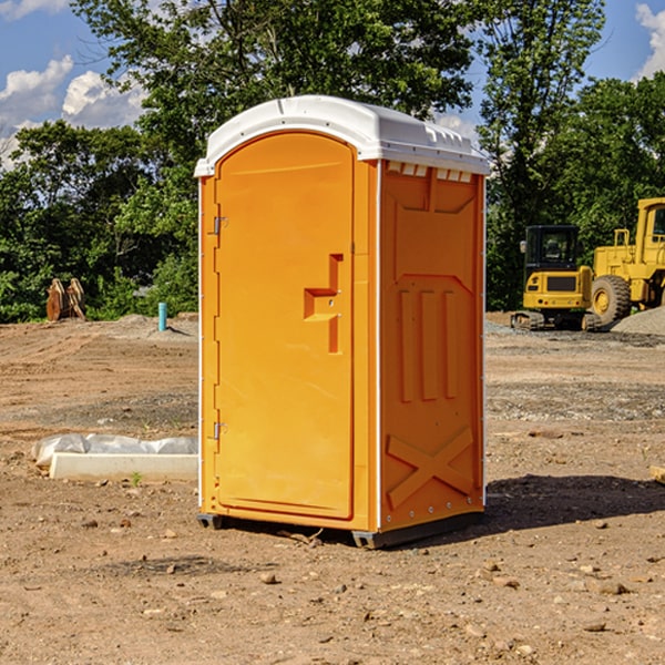 do you offer hand sanitizer dispensers inside the portable restrooms in Blue Jay